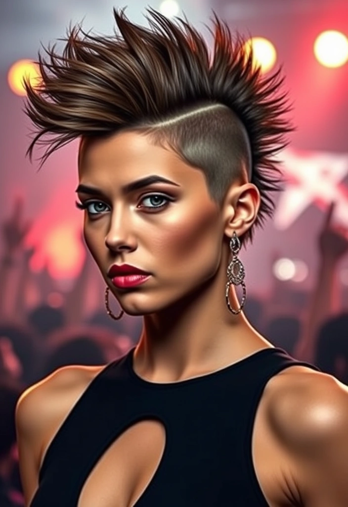 20 Iconic Rocker Hairstyles That Will Make You the Star of the Show! - 18. The Fierce Faux Hawk