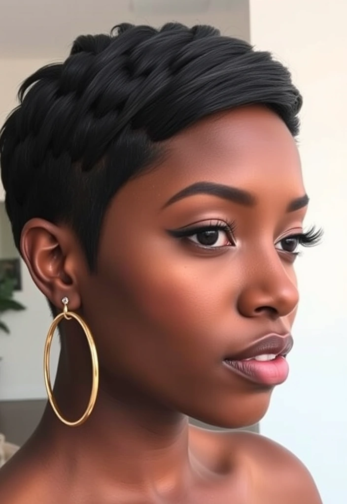 15 Chic Pixie Cuts for Black Women That Will Turn Heads! - 2. Sleek and Chic Pixie