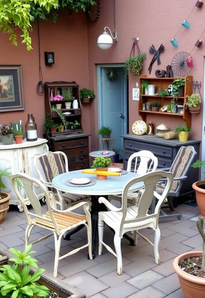 20 Stunning Back Patio Ideas on a Budget That Will Transform Your Outdoor Space! - 16. Repurposed Furniture