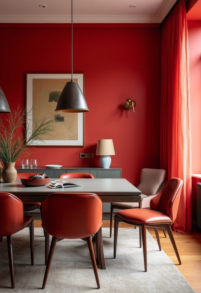 22 Best Paint Colors for Interior Walls That Will Transform Your Space! - 20. Blazing Red: Bold Passion