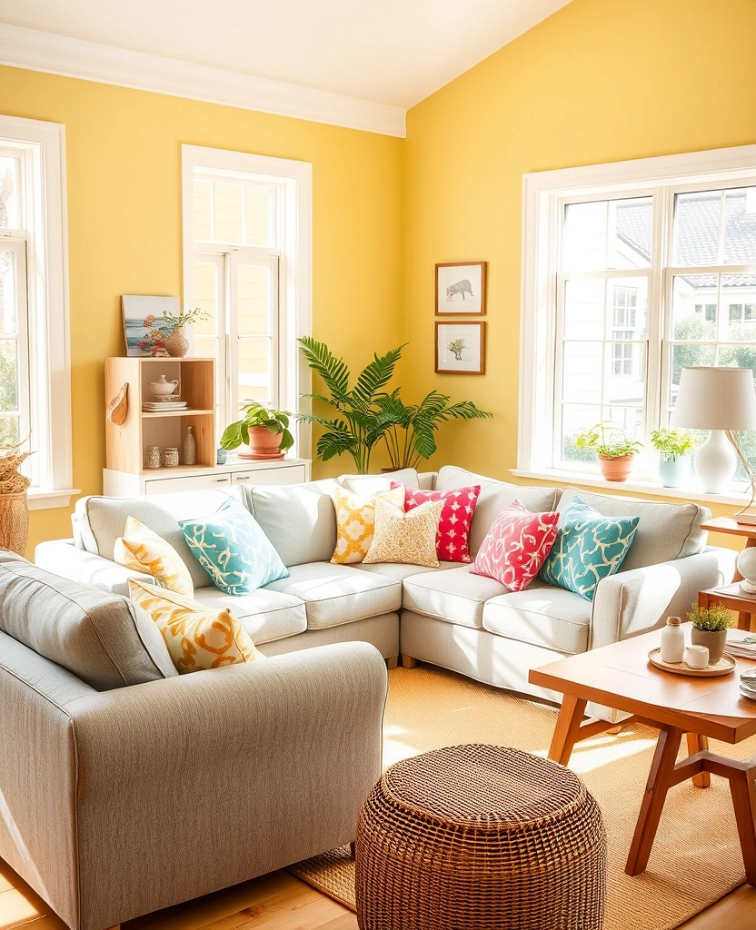 27 Living Room Paint Colors That Create the Ultimate Cozy Vibe (You’ll Love #15!) - 28. Soft Lemon