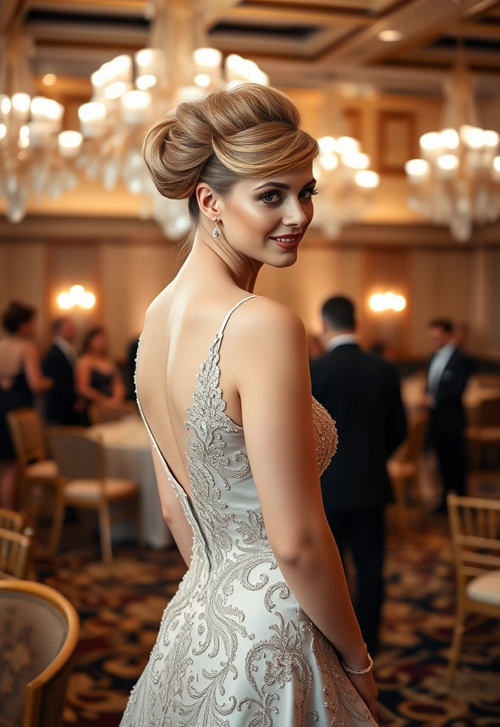 15 Glamorous Mob Wife Hairstyles That’ll Make You Feel Like a Queen! - 12. The Elegant Updo