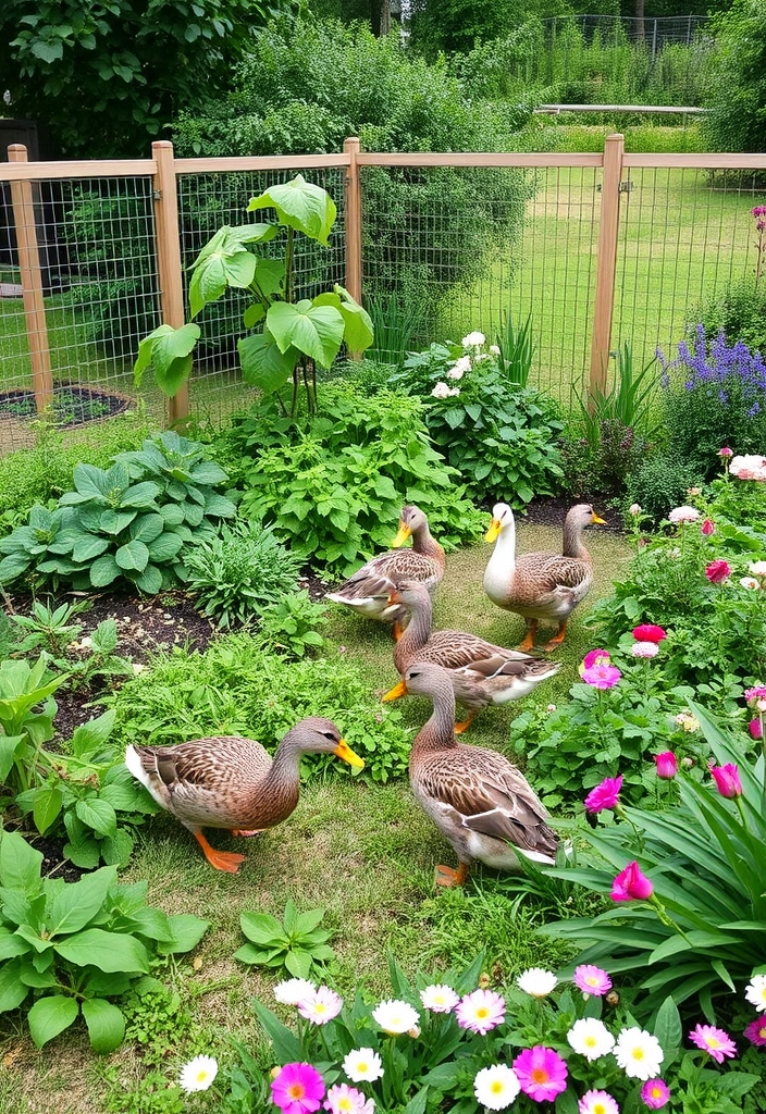 22 Best DIY Duck Enclosure Ideas That Will Make Your Ducks Feel Right at Home! - 10. Enclosed Garden Duck Sanctuary