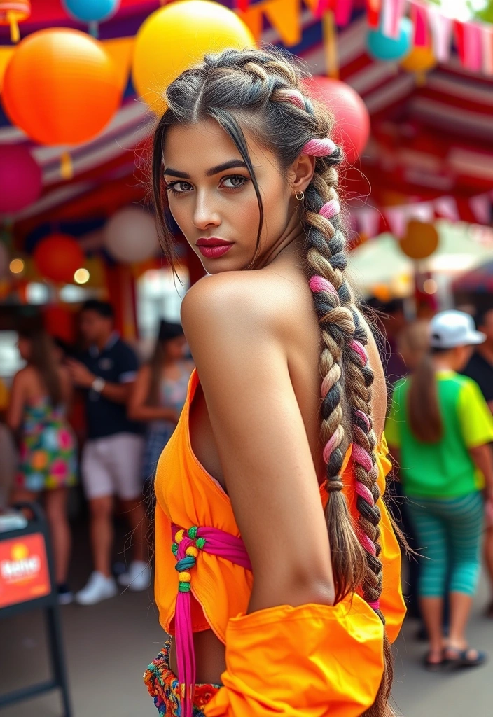 21 Funky Rope Braid Hairstyles That Will Turn Heads (You Won't Believe #9!) - 18. Color Blocked Rope Braid