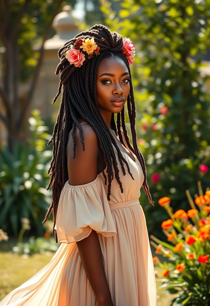 24 Nonchalant Dreadhead Styles That'll Make You Look Effortlessly Cool! - 5. Dreadlock Crown