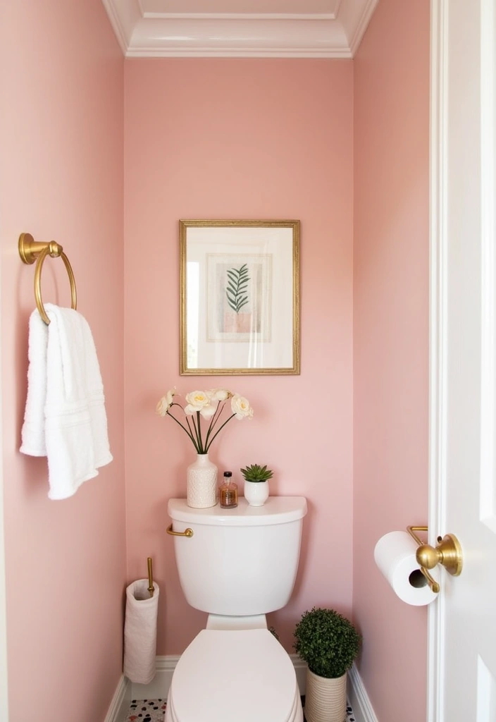 24 Best Paint Colors for a Small Bathroom That'll Make It Feel Spacious! - 18. Blush Pink