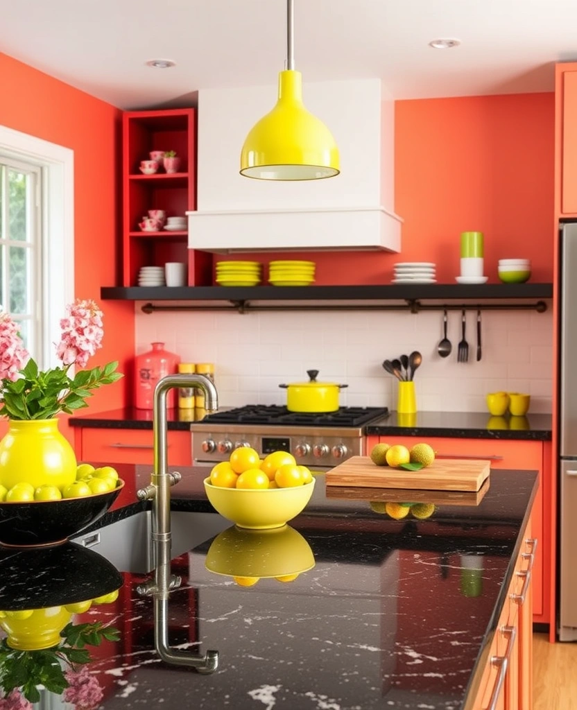 25 Stunning Colors That Pair Perfectly with Black Granite Countertops (You Won't Believe #13!) - 27. Radiant Chartreuse