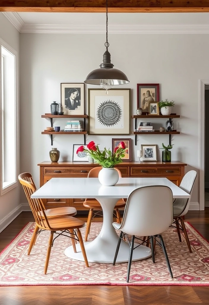 24 Organic Modern Dining Room Ideas That Will Transform Your Space! - 21. Mixing Styles