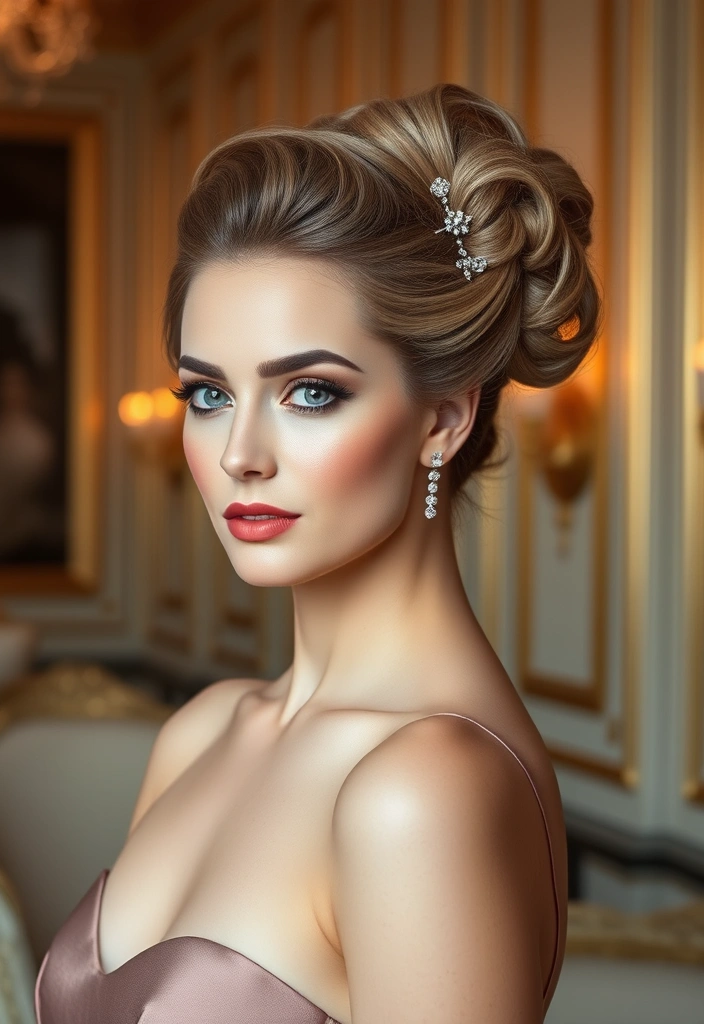 15 Unique Hairstyles for Short Hair That Will Turn Heads! - 15. Glamorous Updo