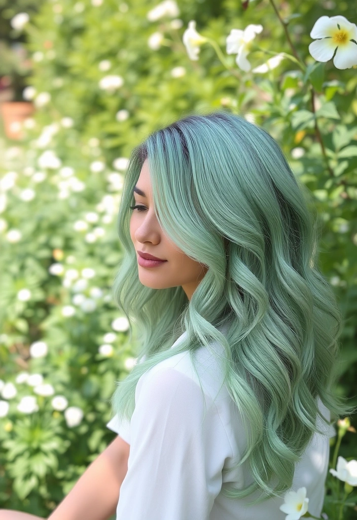 25 Lively Spring Hair Color Trends That Will Brighten Your Look! - 5. Mint Green Magic