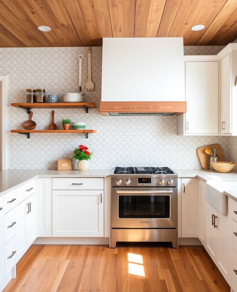 18 Stunning Modern Farmhouse Kitchen Ideas That'll Transform Your Space! - 21. Textured Wall Treatments