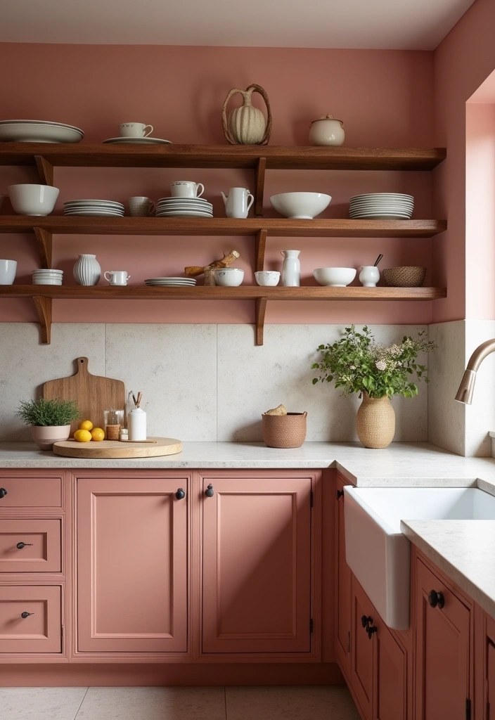 25 Stunning Paint Colors for Cherry Cabinets That Will Transform Your Kitchen! - 8. Dusty Rose