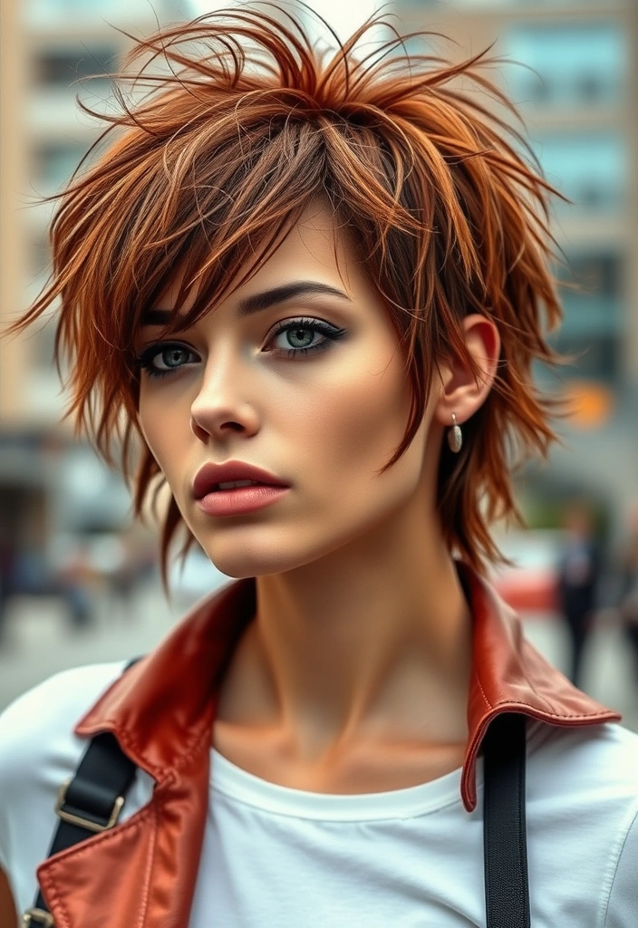 25 Beautiful Hairstyles With Wispy Bangs That Will Make Heads Turn! - 4. Edgy Shag Cut