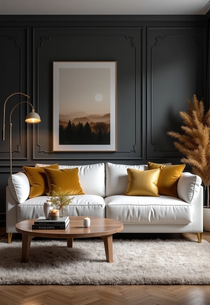 27 Living Room Paint Colors That Create the Ultimate Cozy Vibe (You’ll Love #15!) - 4. Charcoal Gray