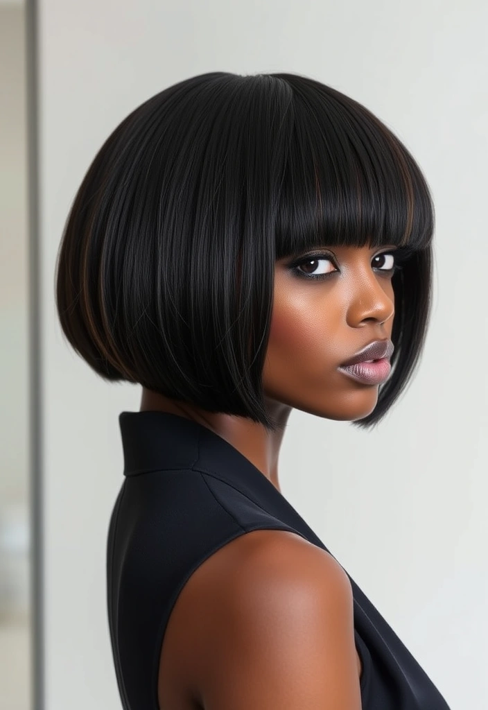 25 Elegant Short Bob Ideas for Black Women That Will Turn Heads! - 17. Blunt Bob