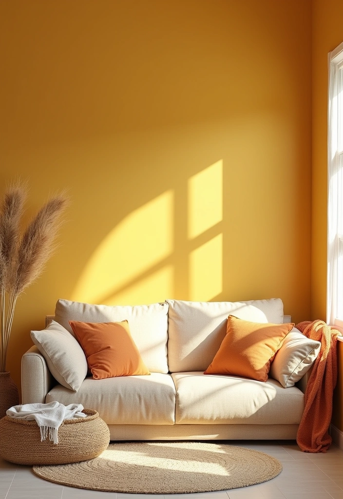 27 Living Room Paint Colors That Create the Ultimate Cozy Vibe (You’ll Love #15!) - 14. Golden Yellow