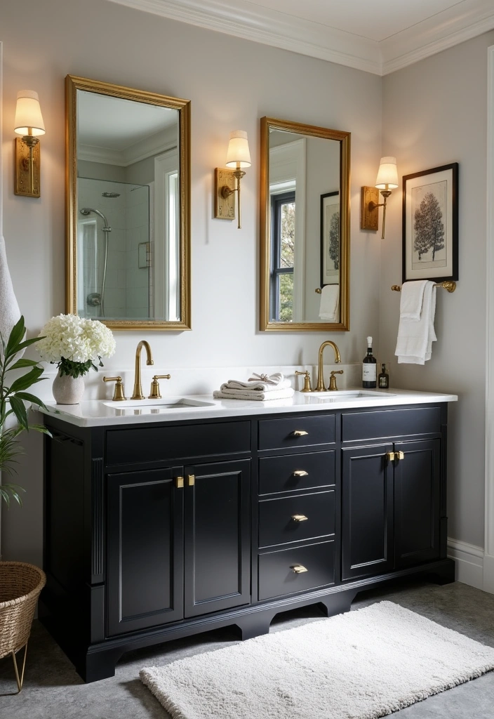 22 Best Paint Colors for Bathroom Cabinets That Will Transform Your Space! - 8. Elegant Black