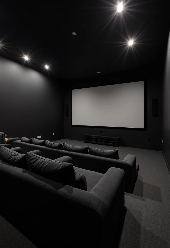 26 Best Paint Colors for Media Room That Will Transform Your Viewing Experience! - 11. Classic Black