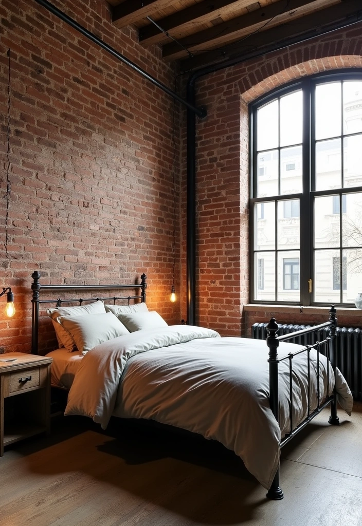 23 Unique Stylish Modern Bedroom Ideas That'll Make You Rethink Your Space! - 5. Industrial Chic