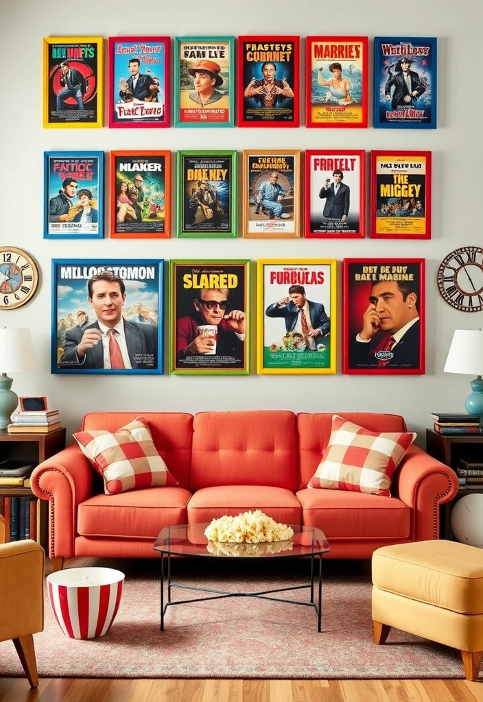 22 Stunning Vintage Art Prints That Will Transform Your Living Room Style! - 6. Retro Movie Posters