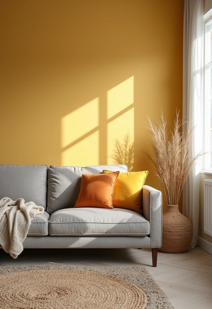 27 Living Room Paint Colors That Create the Ultimate Cozy Vibe (You’ll Love #15!) - 10. Light Mustard