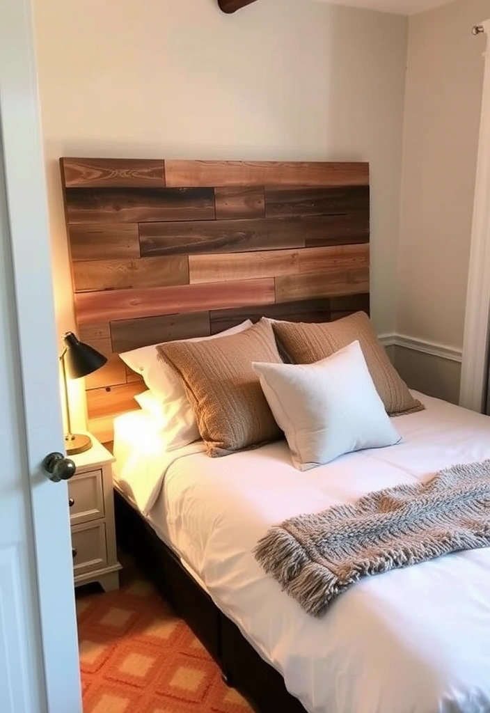 25 Charming Small Bedroom Decor Ideas for Women That Will Transform Your Space! - 19. Create a Unique Headboard