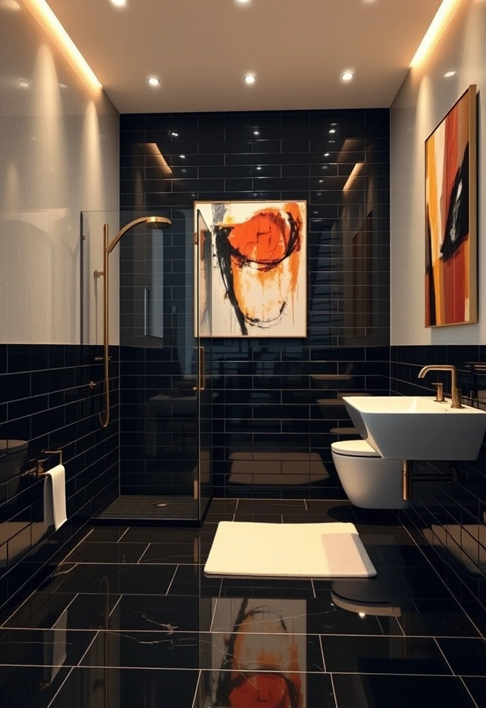 22 Moody Bathroom Designs That Will Transform Your Space into a Luxurious Retreat! - 1. The Allure of Dark Tiles