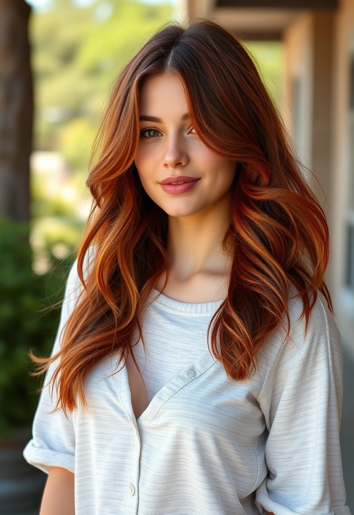 15 Blazing Red Weave Hairstyles That Will Turn Heads Everywhere! - 6. Layered Cherry Red Waves