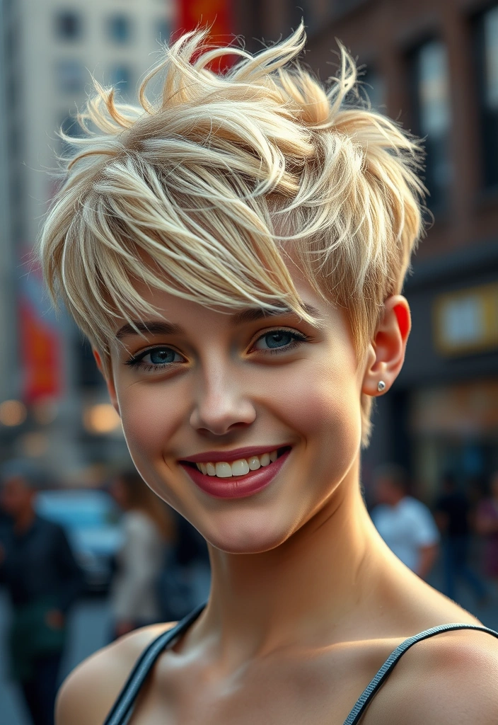 25 Stylish Short Blonde Hair Ideas That Will Transform Your Look! - 2. Textured Pixie Cut