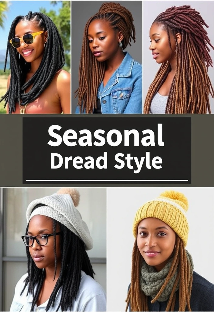 24 Nonchalant Dreadhead Styles That'll Make You Look Effortlessly Cool! - 24. Seasonal Dread Styles