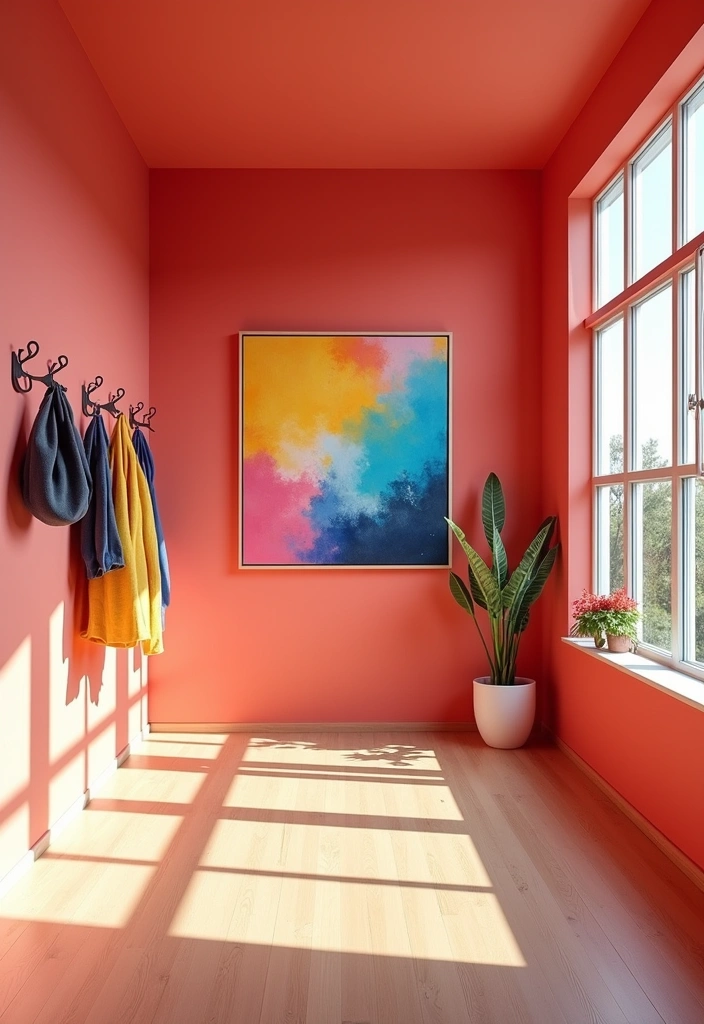 28 Best Paint Colors for Your Home Gym That’ll Transform Your Workout Mood! - 3. Vibrant Coral