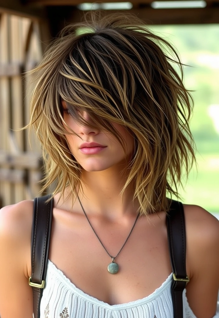 20 Modern Choppy Bob Hairstyles That Will Transform Your Look Instantly! - 17. Choppy Bob with a Shaggy Finish