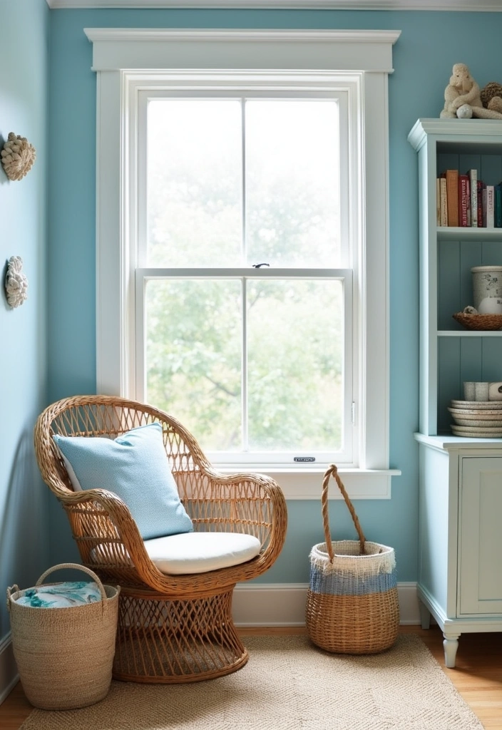 25 Cozy Reading Nook Ideas That'll Make You Want to Curl Up with a Book! - 14. Coastal Vibes