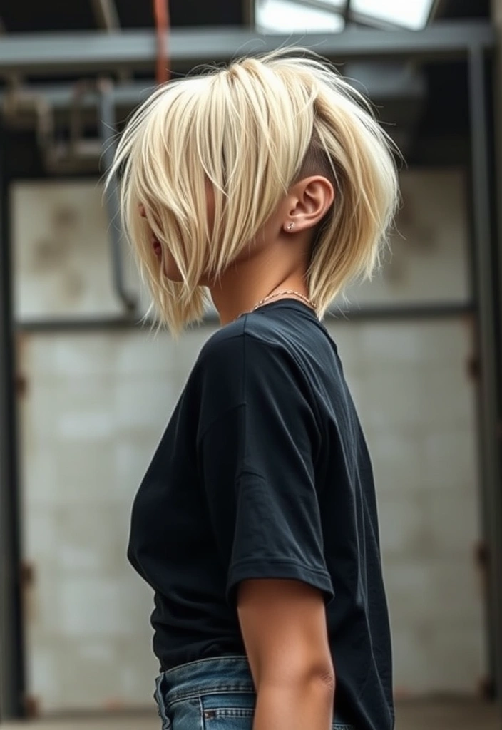 25 Stylish Short Blonde Hair Ideas That Will Transform Your Look! - 14. Edgy Bob with Undercut