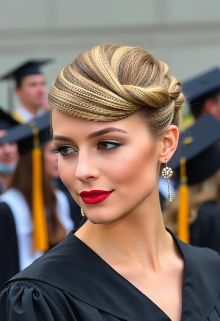 23 Graduation Hair Ideas You Can Do in Under 30 Minutes (You’ll Want #12!) - 5. Classic French Twist