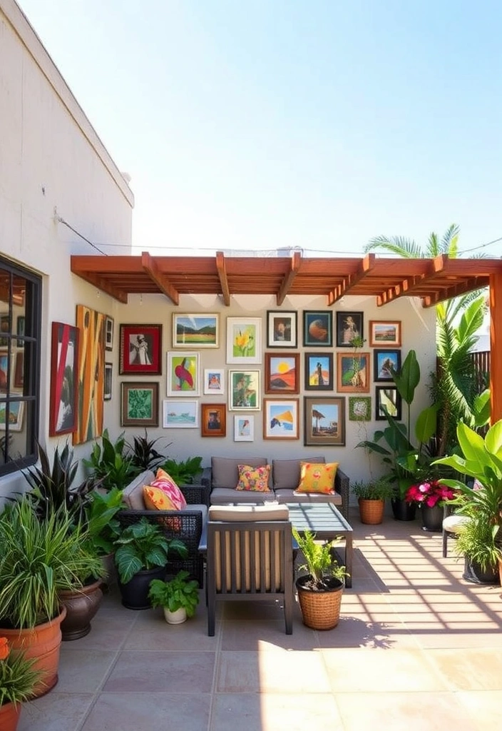 20 Stunning Back Patio Ideas on a Budget That Will Transform Your Outdoor Space! - 9. Outdoor Art Displays