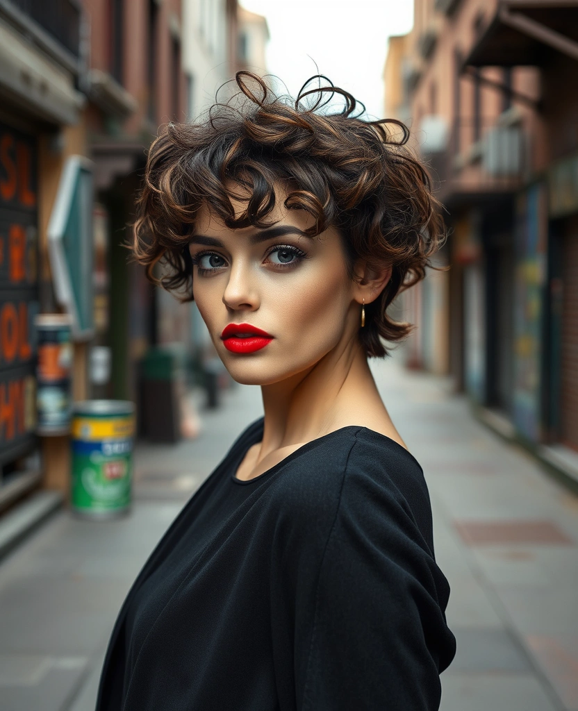 10 Best Curly Wolf Cut Ideas That'll Make You Want to Book Your Appointment ASAP! - Textured Bob with Curly Ends