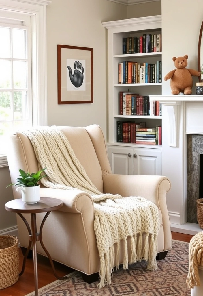 22 Charming Farmhouse Living Room Ideas That Will Steal Your Heart! - 14. Create a Reading Nook