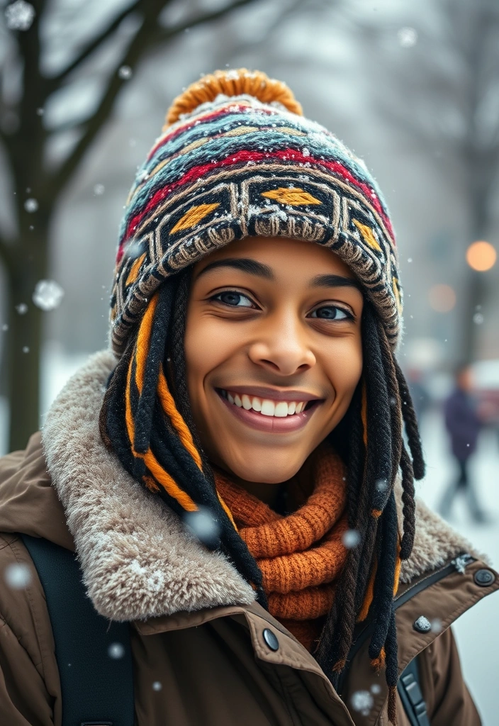 24 Nonchalant Dreadhead Styles That'll Make You Look Effortlessly Cool! - 17. Dreadlocks with a Beanie