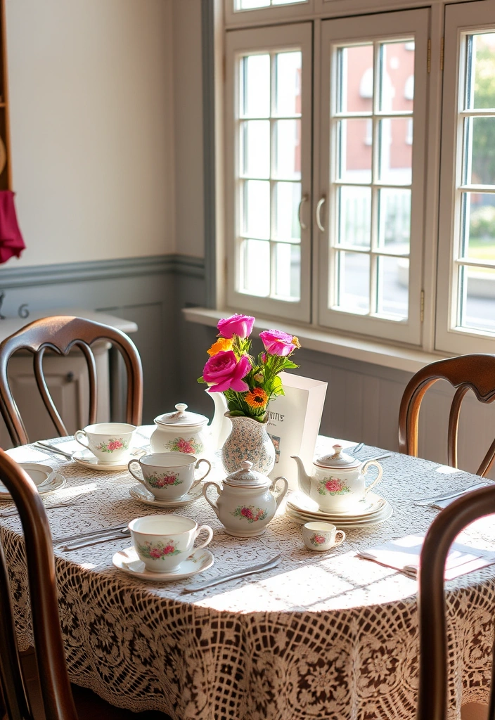 22 Cottagecore Decor Ideas That'll Make Your Home Feel Like a Fairytale! - 5. Vintage Tea Sets