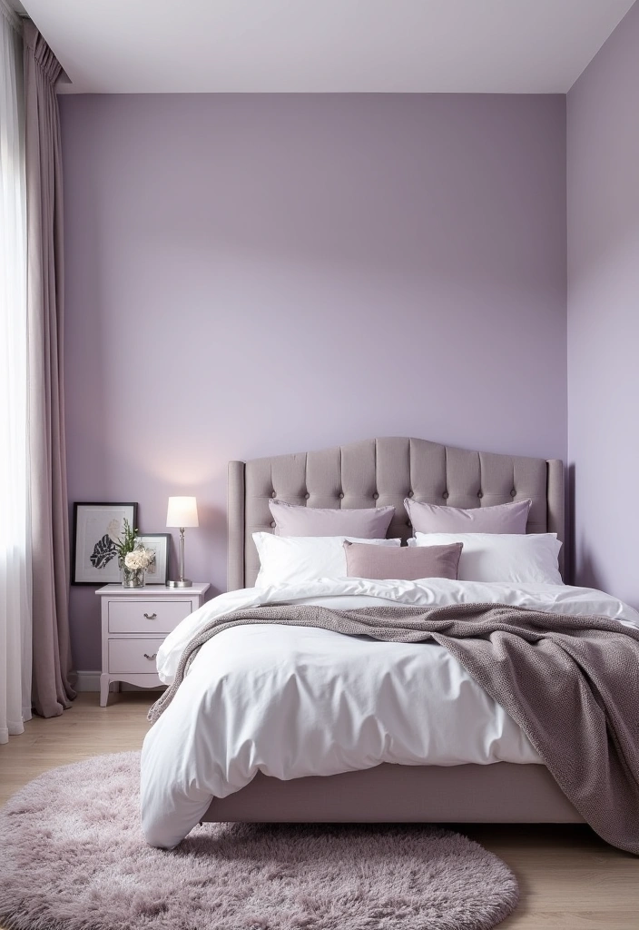 28 Best Paint Colors for Small Bedrooms That'll Make Your Space Feel Bigger! - 2. Pale Lavender