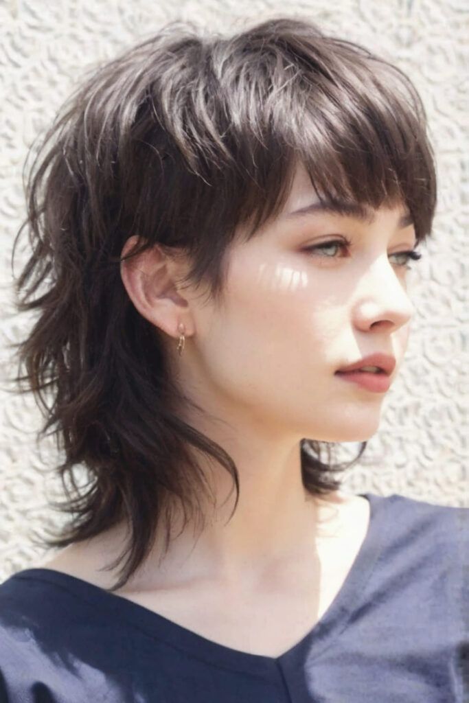 24 Short Wolf Cut Ideas That Will Elevate Your Style Game! - 8. Face-Framing Bangs