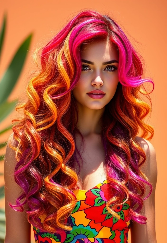 20 Stylish Hairstyles with Chunky Highlights That Will Turn Heads! - Long Curly Hair with Chunky Highlights