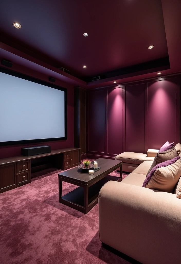 26 Best Paint Colors for Media Room That Will Transform Your Viewing Experience! - 21. Elegant Plum