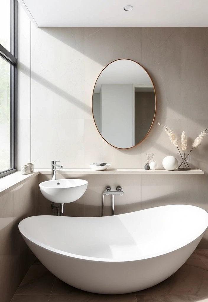 23 Modern Organic Bathroom Decor Ideas That Will Transform Your Space! - 4. Organic Shapes