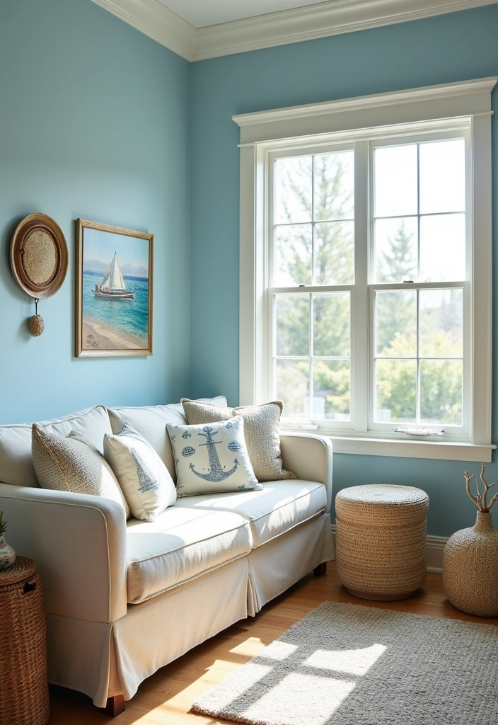 27 Living Room Paint Colors That Create the Ultimate Cozy Vibe (You’ll Love #15!) - 11. Ocean Blue