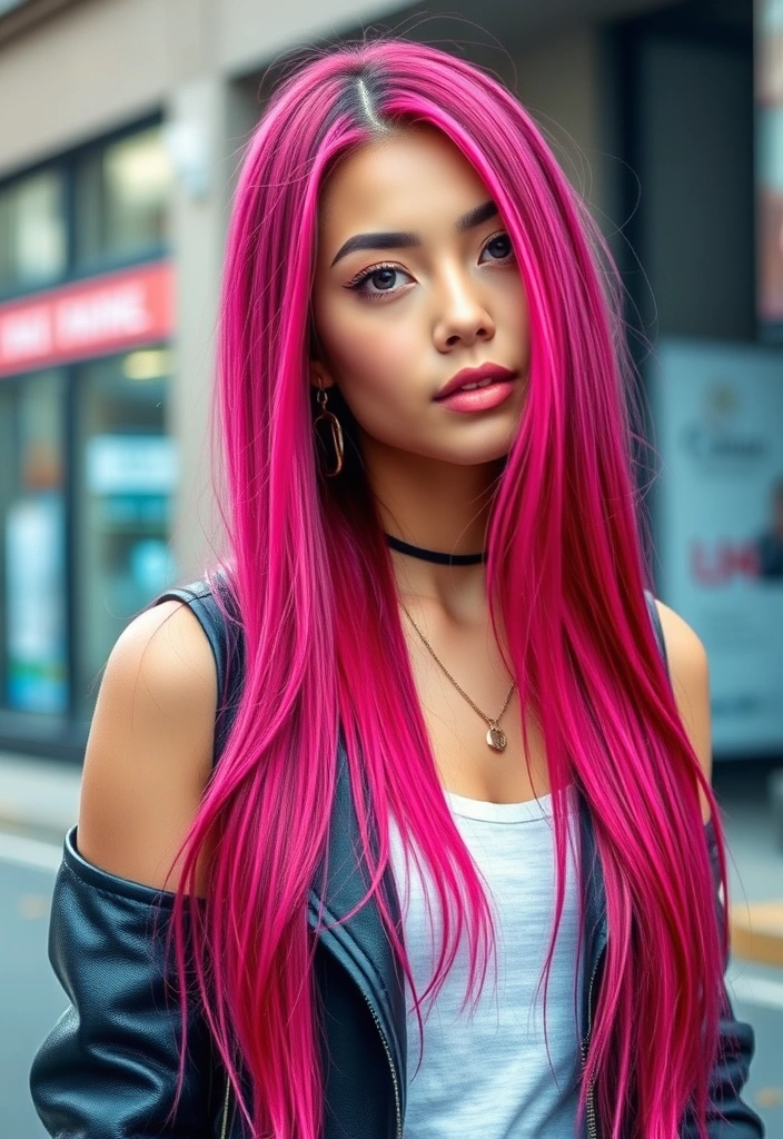 25 Bold Hair Dye Ideas That Will Transform Your Look Instantly! - 9. Magenta Highlights