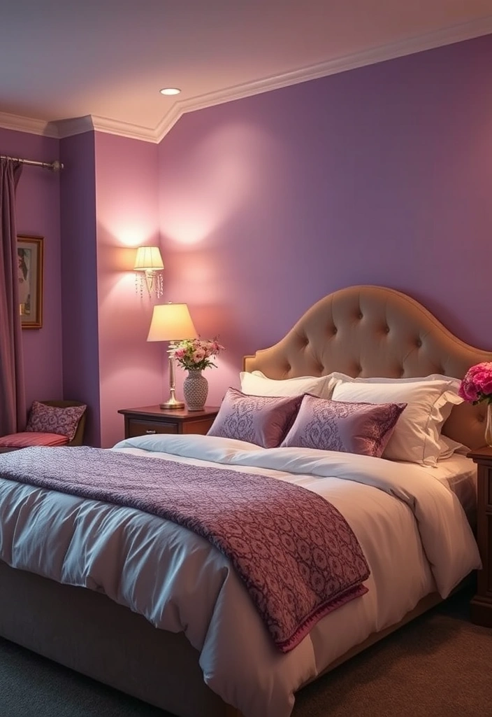 22 Romantic Bedroom Paint Colors That'll Make You Fall in Love Again! - 13. Warm Lavender - A Cozy Retreat