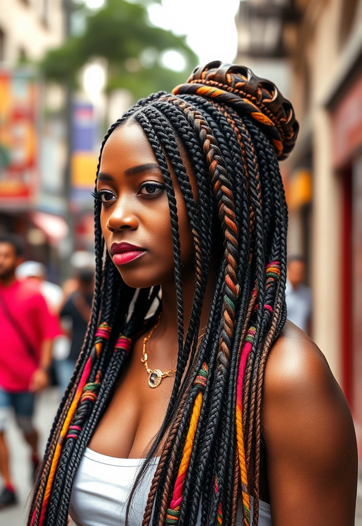 15 Majestic Options for Goddess Cornrows Hairs That Will Leave You Breathless! - 10. Goddess Cornrows with a Twist and Braid Combo