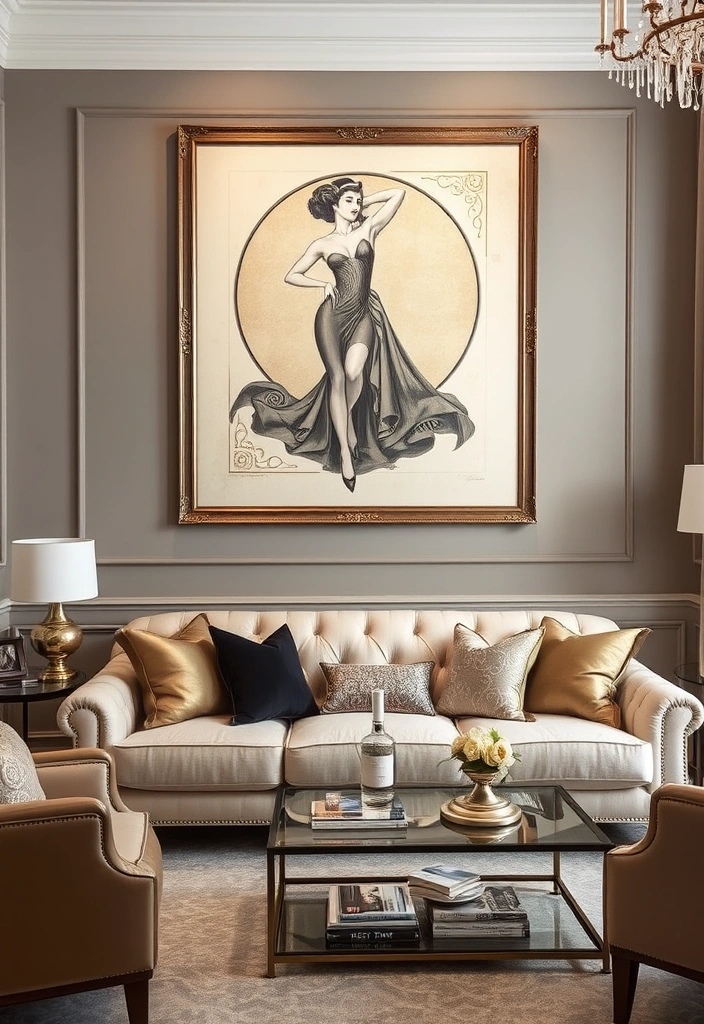 22 Stunning Vintage Art Prints That Will Transform Your Living Room Style! - 15. Vintage Art Deco Prints